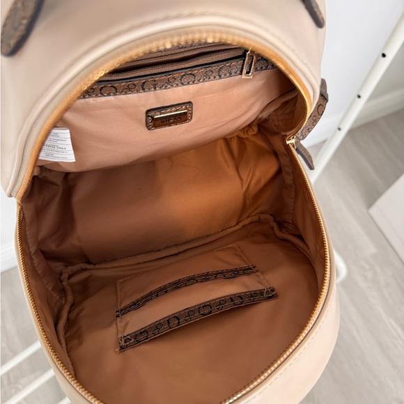 Guess Beige Backpack with Gold Accents - Picture 5 of 8